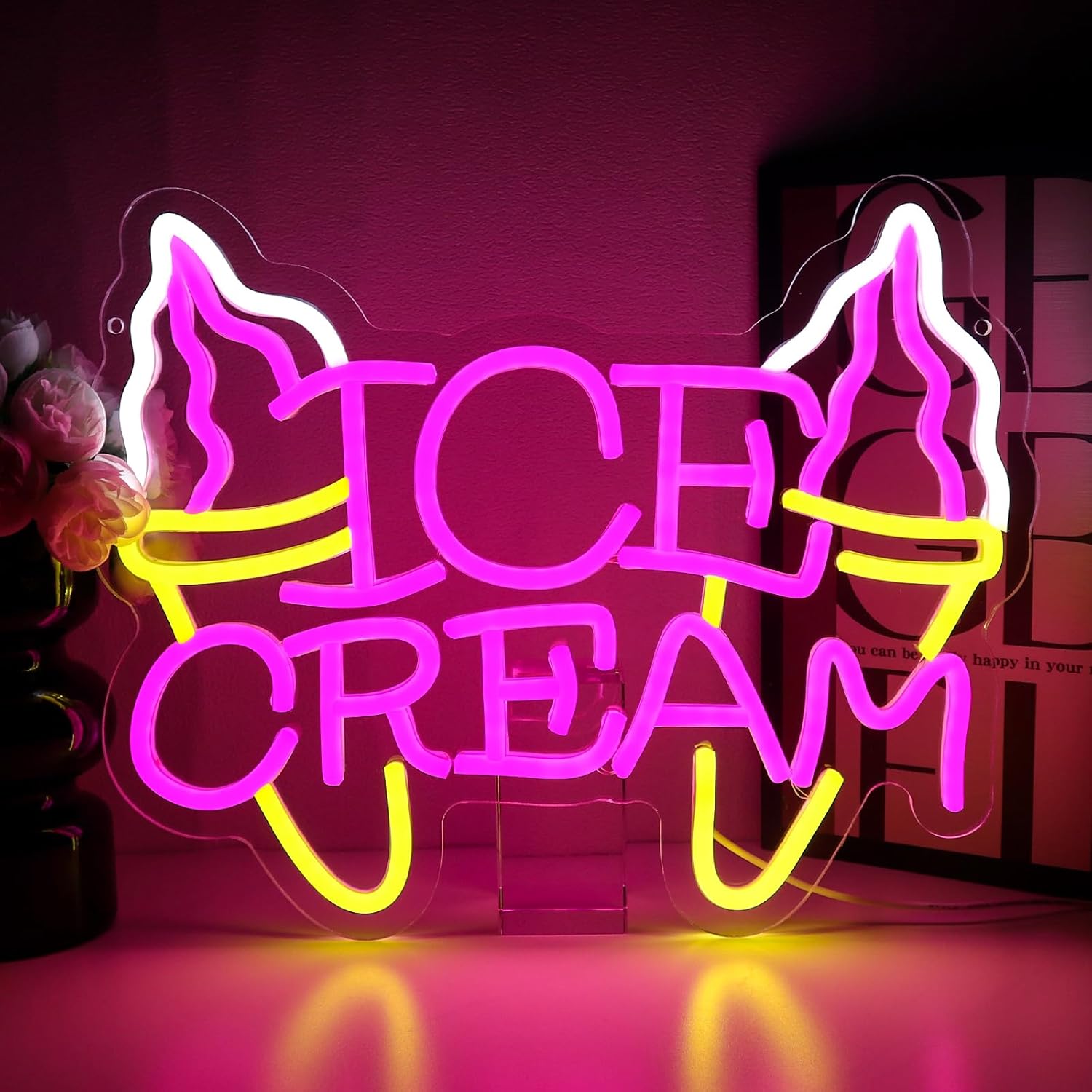 Congrats Grad Neon Sign for Wall Decor, Graduation Cap Led Signs for Celebration Party, USB Dimmable White Yellow Neon Lights for Dorm Room Backdrop Photo Background Wall Graduating Gifts