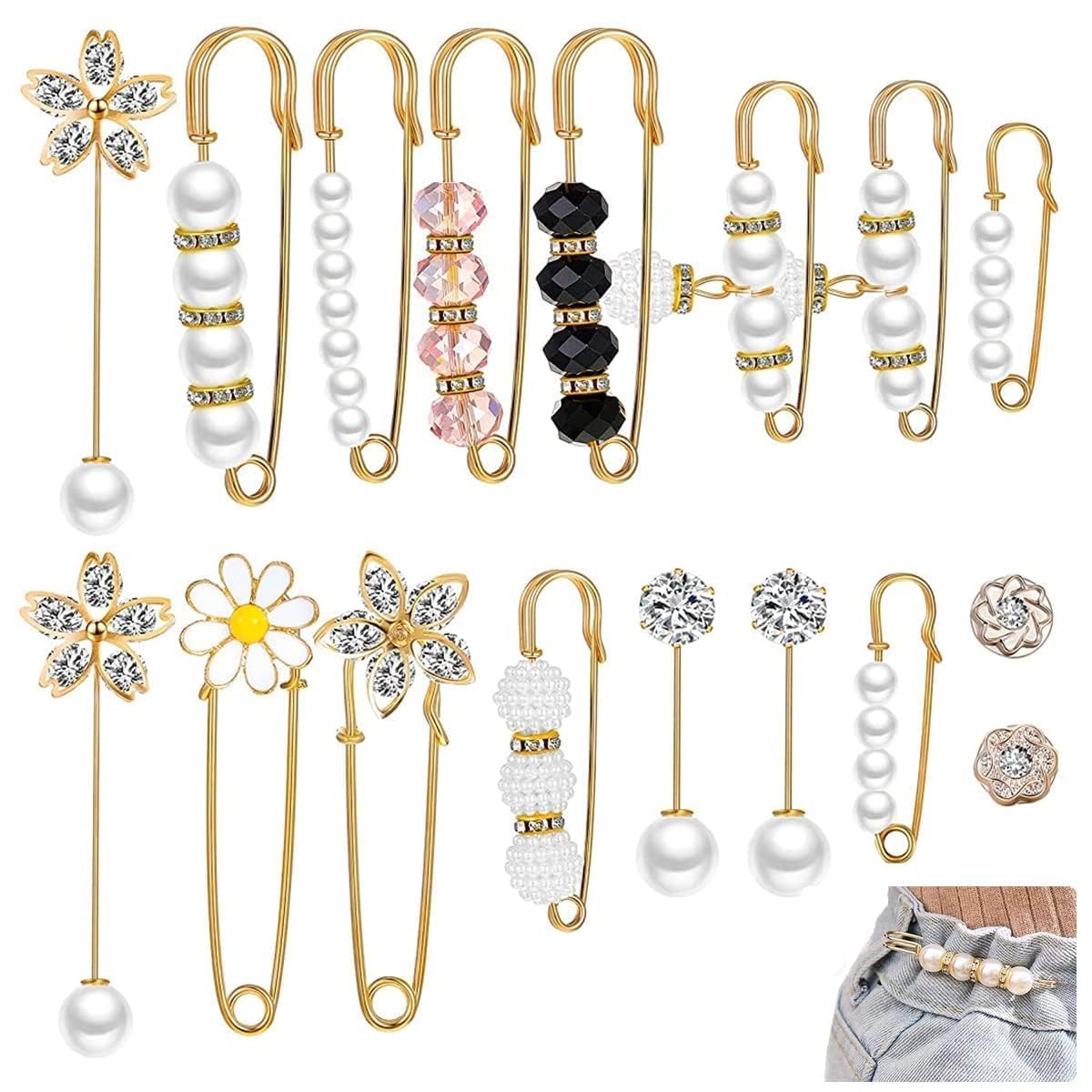 See full amazon price history chart for 17 Pcs Saree Pins for Women, Anti-Exposure Neckline Safety Pins, Lapel and Enamel Hijab Pin, Stylish Brooch for Girls and Women Jewerelly Accessory Sweater Shawl Scarf Pins Clips 17 Pcs Saree Pins for Women, Anti-Exposure Neckline Safety Pins, Lapel and Enamel Hijab Pin, Stylish Brooch for Girls and Women Jewerelly Accessory Sweater Shawl Scarf Pins Clips (B0D443QJTL) Amazon Price History, Amazon Price Tracker