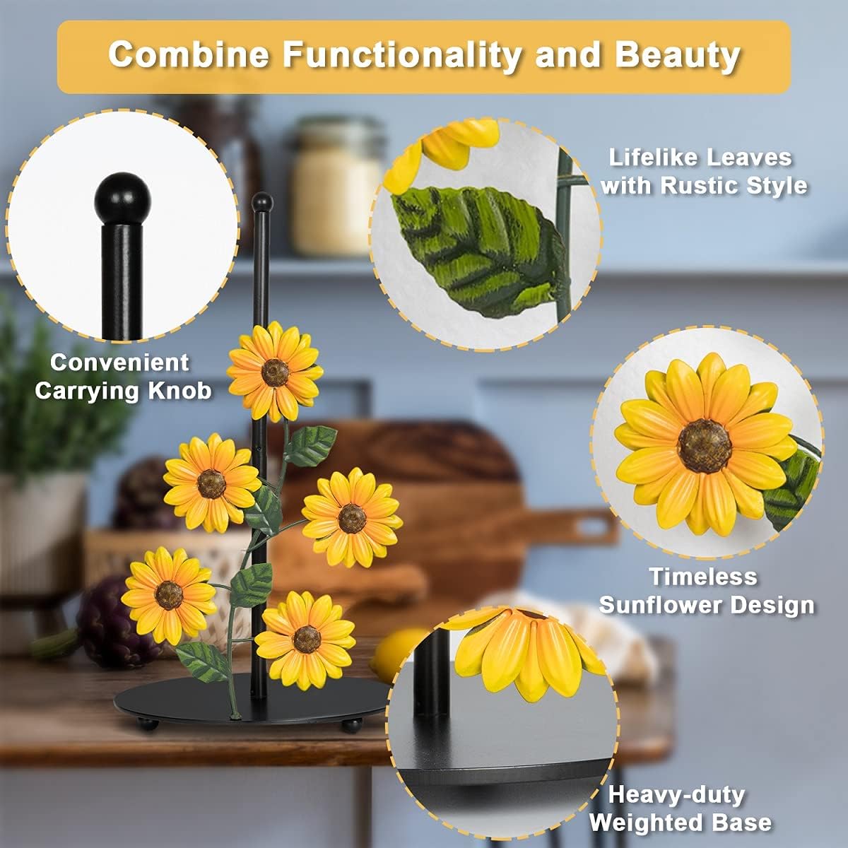Spring-Inspired Sunflower Paper Towel Holder