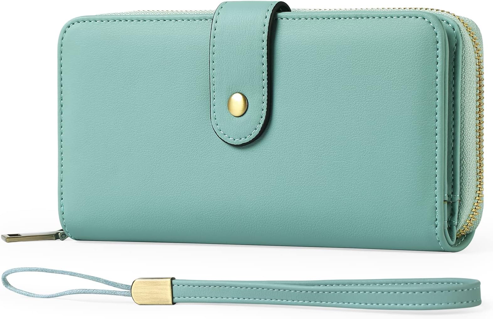 – Purses for Women Leather Ladies Purse Large Capacit Womens Wallet with Multiple Card Slots and Zipper Pocket