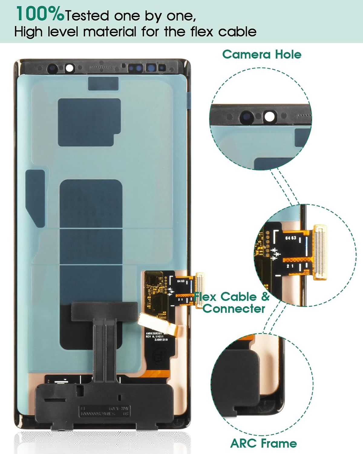 OLED for Samsung Galaxy Note 9 Screen Replacement 6.4 Inch – LCD Display Touch Digitizer Assembly with Frame, Fingerprint Function & Repair Tools, for SM-N960F SM-N960U SM-N960