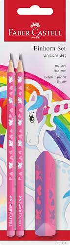 Faber-Castell 111516, Schreibset Einhorn mit Bleistifte HB un…