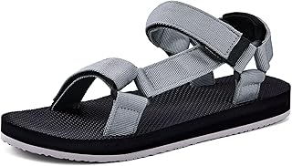 WateLves Men's Sandals Hiking-Sport-Sandals with Adjustable Webbing Lightweight Water-Athletic-Beach-Sandals for Walking-Fishing-Travel-Trekking-Camping