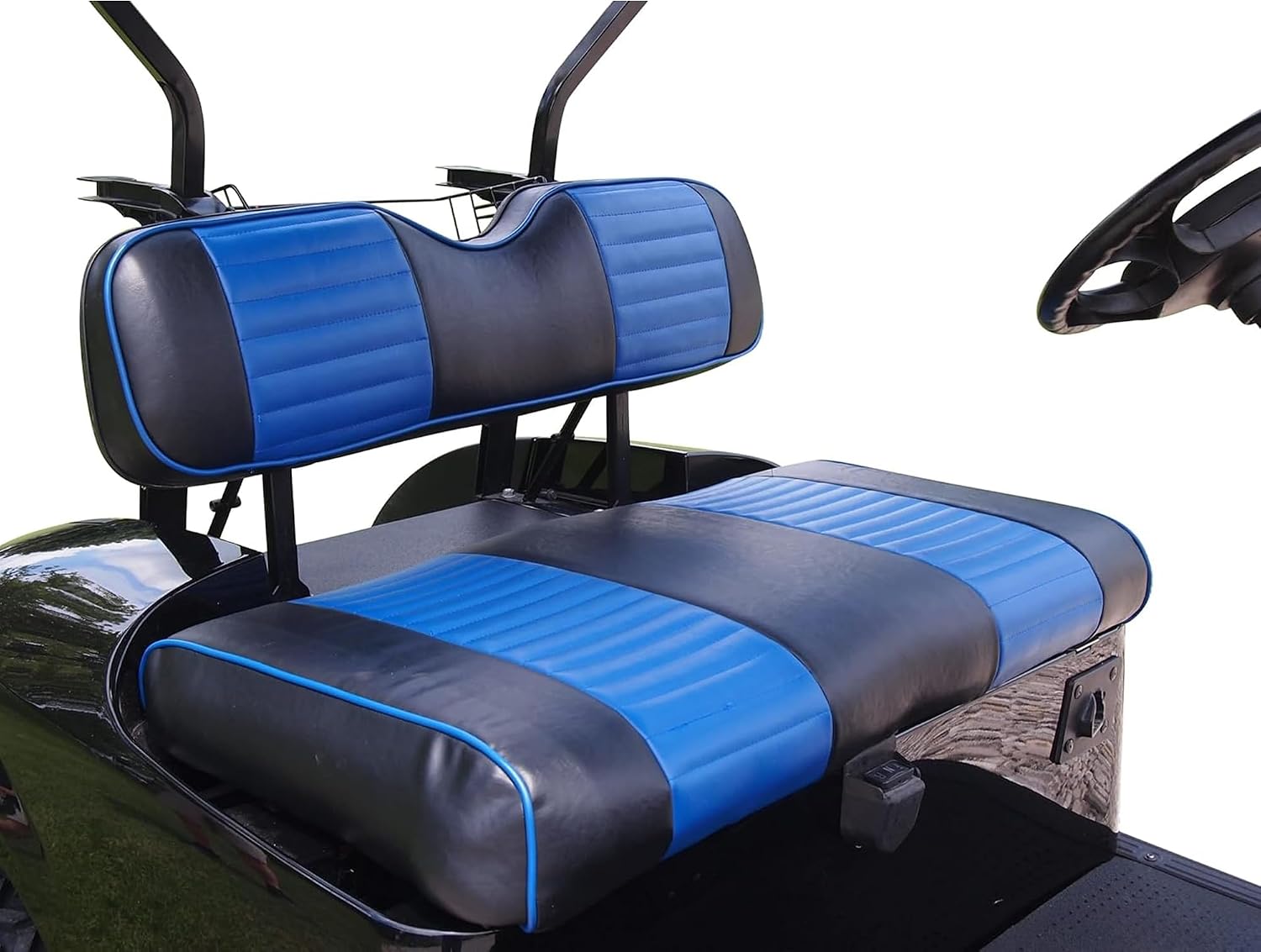Huskey Parts Company Blue Seat Covers for Club Car DS Golf Cart 2000.5-2013 Gas & Electric Models, 1/2" Extra Padding, Marine Grade Vinyl, Staple On Design