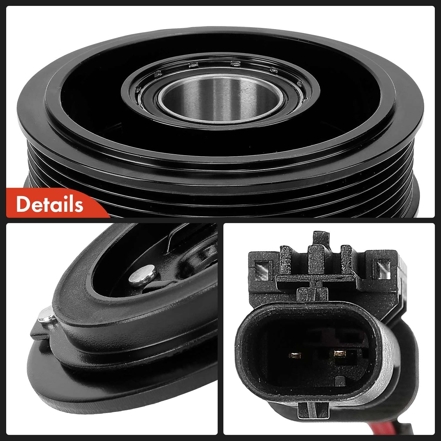 A-Premium Air Conditioner AC Compressor Clutch Kit Compatible with Chevrolet Malibu 2013-2014, Impala 2014 & Buick LaCrosse 2012-2015, Regal 2012-2016, 2.4L