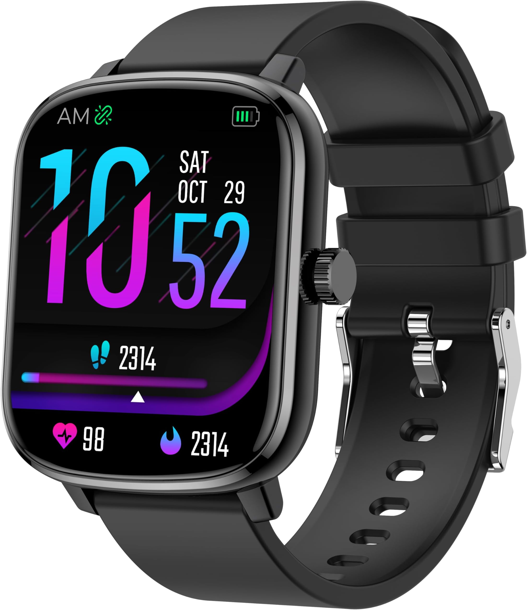 Smart Watch for Women Men Kids, 1.69" Smartwatch, 44mm Fitness Tracker Watch with Blood Pressure, Heart Rate Monitor 100+ Sports Waterproof Fitness Watch, Long Standby for Android iOS
