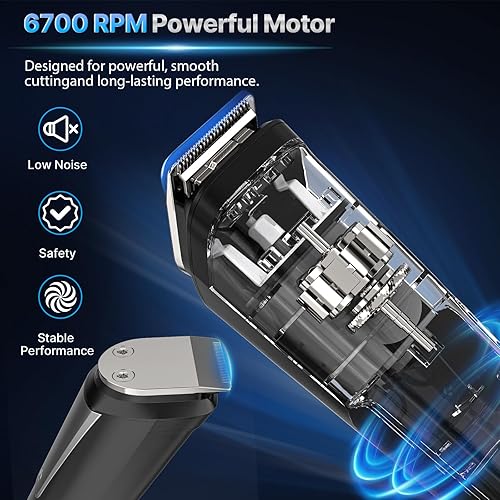 Miniatura 3 de Valano Cortadora de barba profesional para hombres, todo en uno, cuchillas eléctricas autoafilables, kit de aseo para bigote, regalo para hombres,