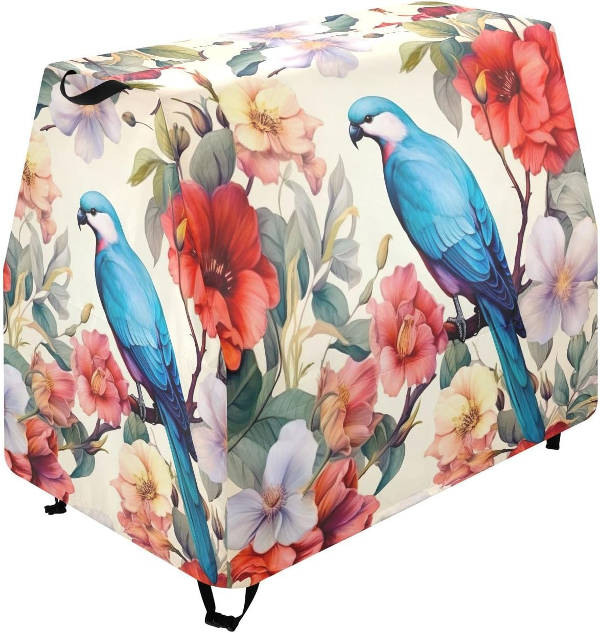 Colorful Flower Bird Kids Water Table Cover Fit Step2 Rain Showers Splash Pond Water Table, Waterproof Dust Proof Anti-UV Outdoor Toys Cover-Cover only