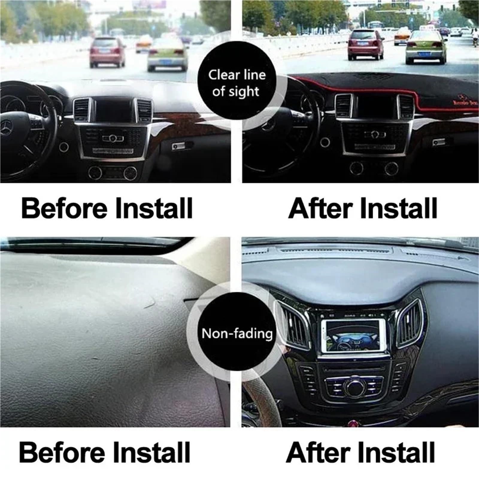 Pasuje do Chevroleta Cruze 2009-2014, osłona deski rozdzielczej, mata antypoślizgowa, osłona przeciwsłoneczna, mata na deskę rozdzielczą samochodu