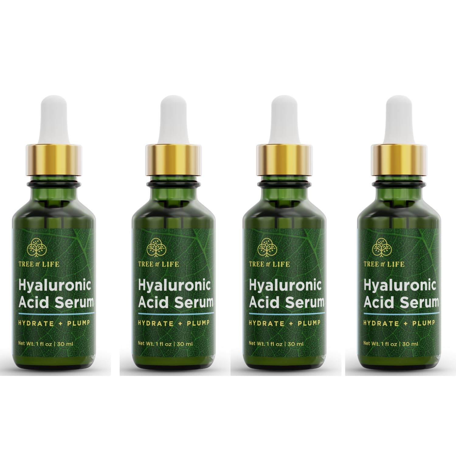 Tree of Life Hyaluronic Acid Serum, 2 Fl Oz (Pack of 4)
