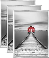 Vista 28 de ELSKER&HOME Juego de 3 Marcos para Póster 18x24, Marco de Fotos Blanco para Montaje en Pared Horizontal o Vertical, Resistente y a Prueba de Arañazos