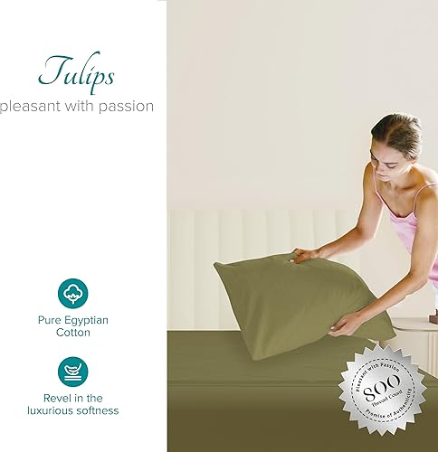 Vista 171 de Carressa Linen Juego de sábanas 100% de algodón egipcio, tamaño Queen, 6 piezas de 800 hilos de algodón egipcio, tamaño Queen, color blanco, suave