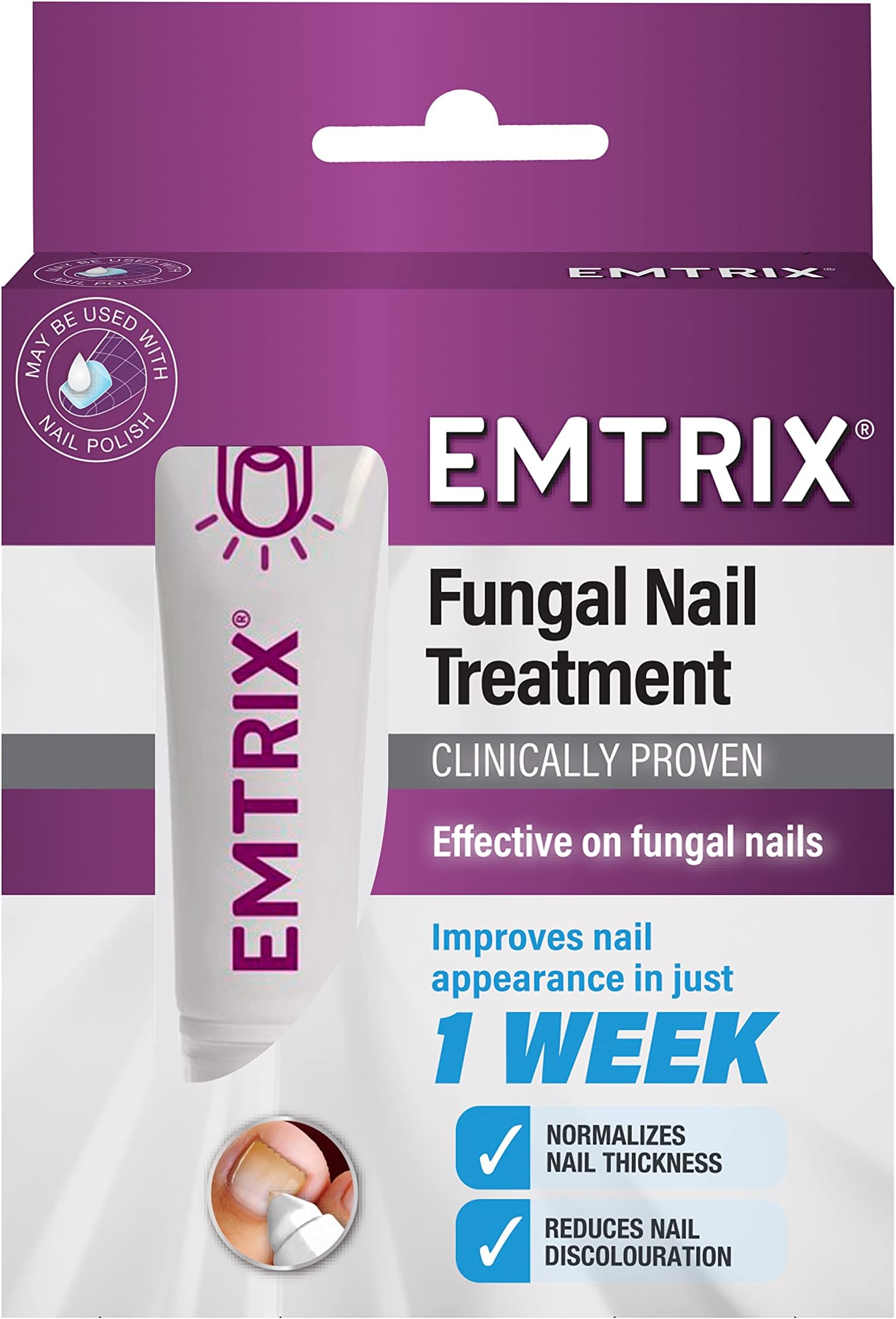 – Emtrix® Fungal Nail Treatment Cream – Extra Strength Nail Fungus Penetrating Formula – Binds Moisture into the Nail – Softens Nourishes & Conditions – No Filing Needed