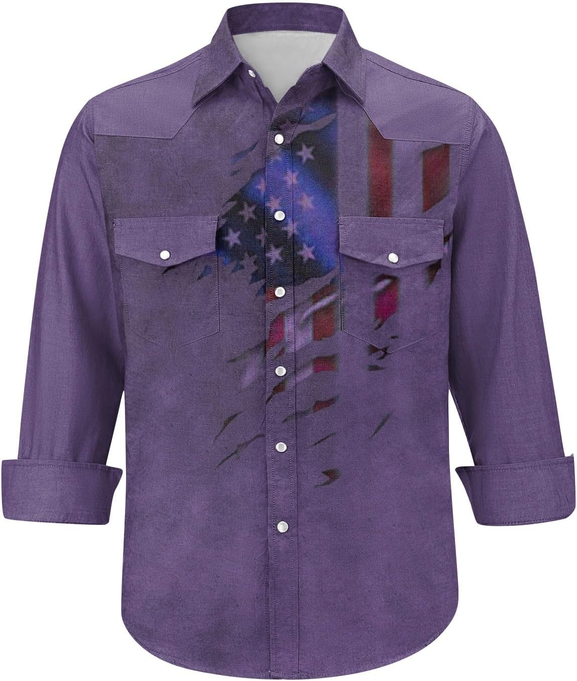 Men's Business Casual Shirts, Button Down Long Sleeve Dress Shirt Beach Vacation Shirts, M-3XL