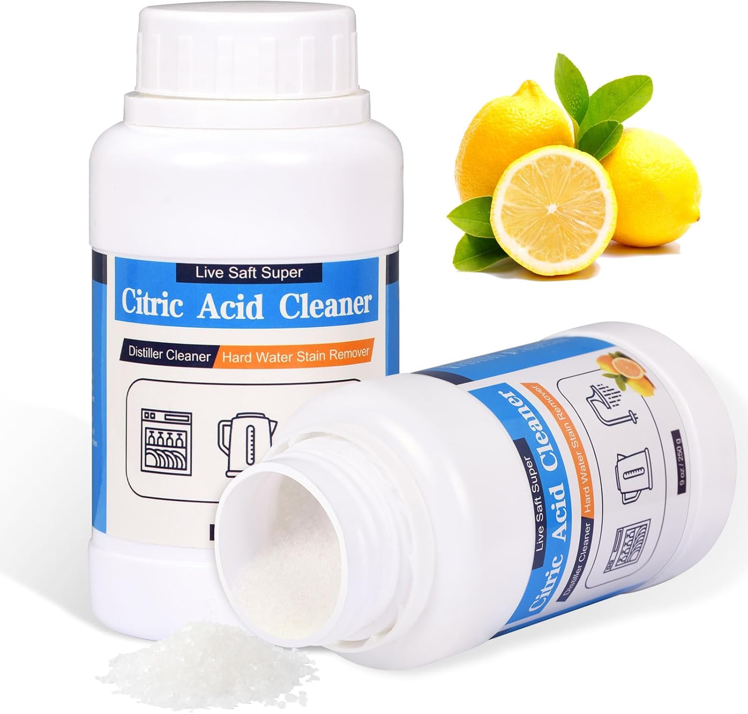 Citric Acid for Cleaning - Stainless Steel Distiller Cleaner and Descaler 1 LB Citric Acid Powder for Clean Water Bottle and Electric Kettle