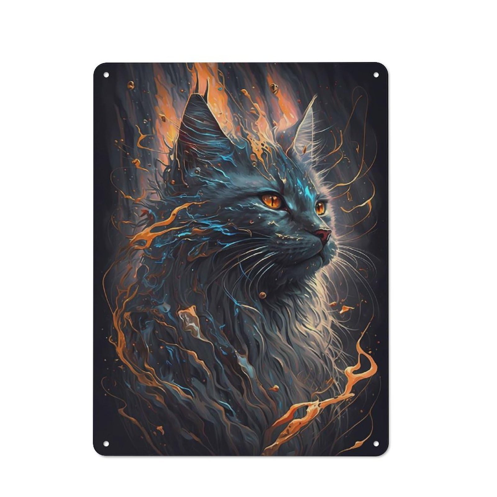 Junmoney Maine Coon Cat Rustic Metal Sign 40X30cm For Man Cave Or Games Room, For Vintage Wall Decor Fans, For Garage And Workshop Walls