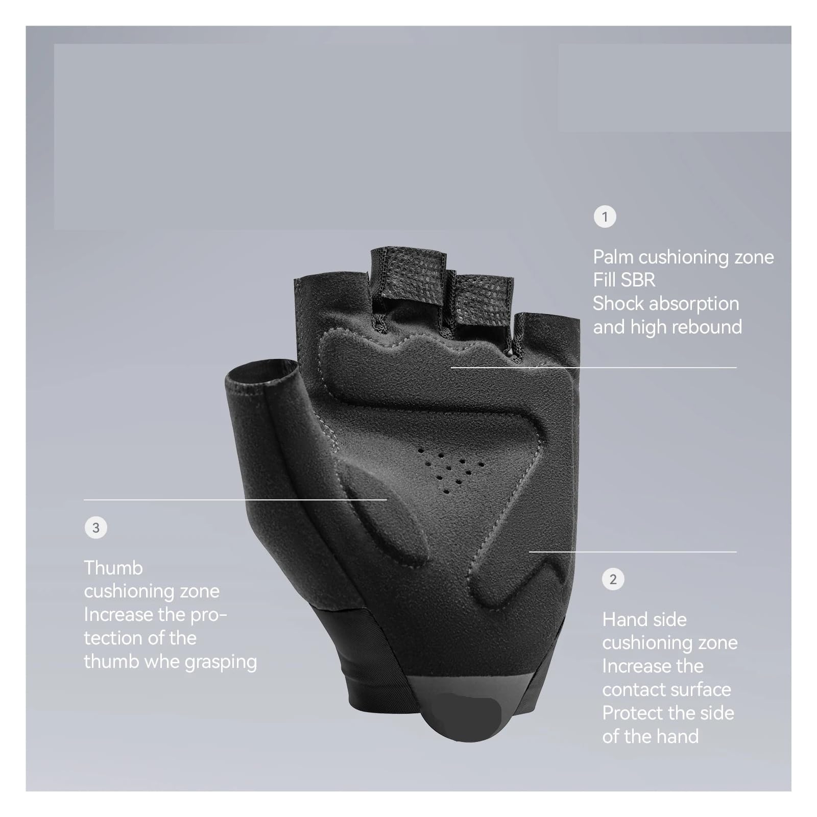 Generico Guantes de ciclismo verano con medio dedo, ligeros y transpirables, absorción impactos