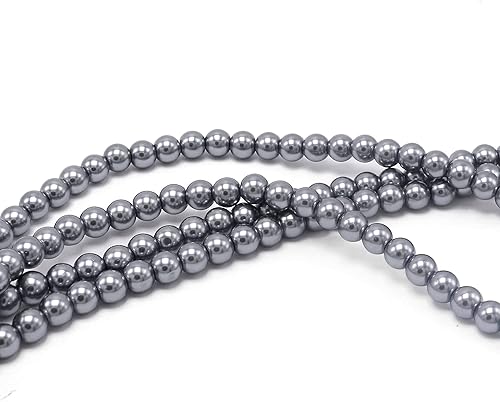 Miniatura 4 de Aisansty - Collar largo de perlas para mujer, perla de imitación en color crema y blanco, collar en capas, joyería de fantasía de 69 pulgadas