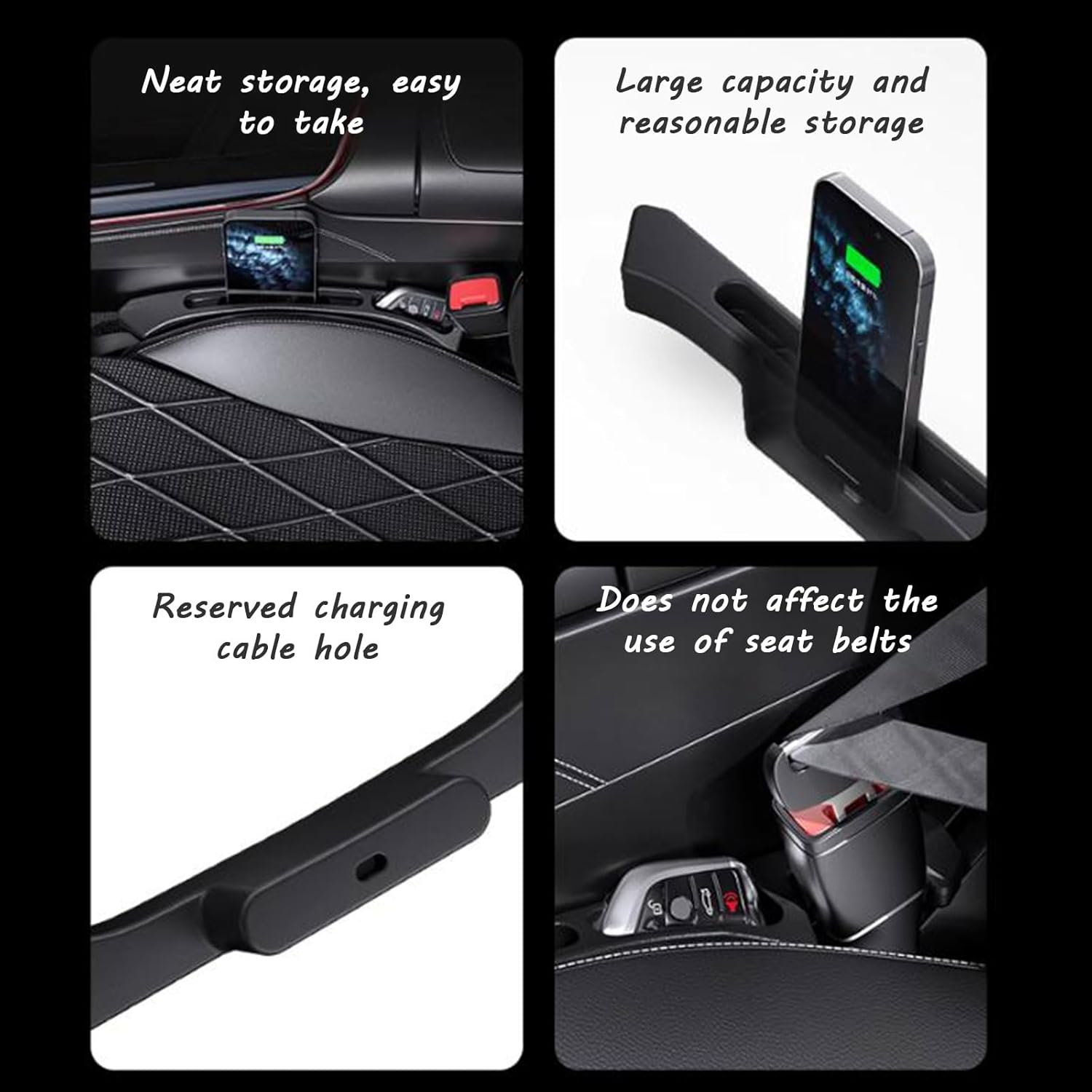 Car Seat Side Gap Filler Organizer for Subaru Crosstrek 2019-2023,Car Seat Crevice Blocker Stop Things from Dropping No Drop Seat Guard Car Accessories,C