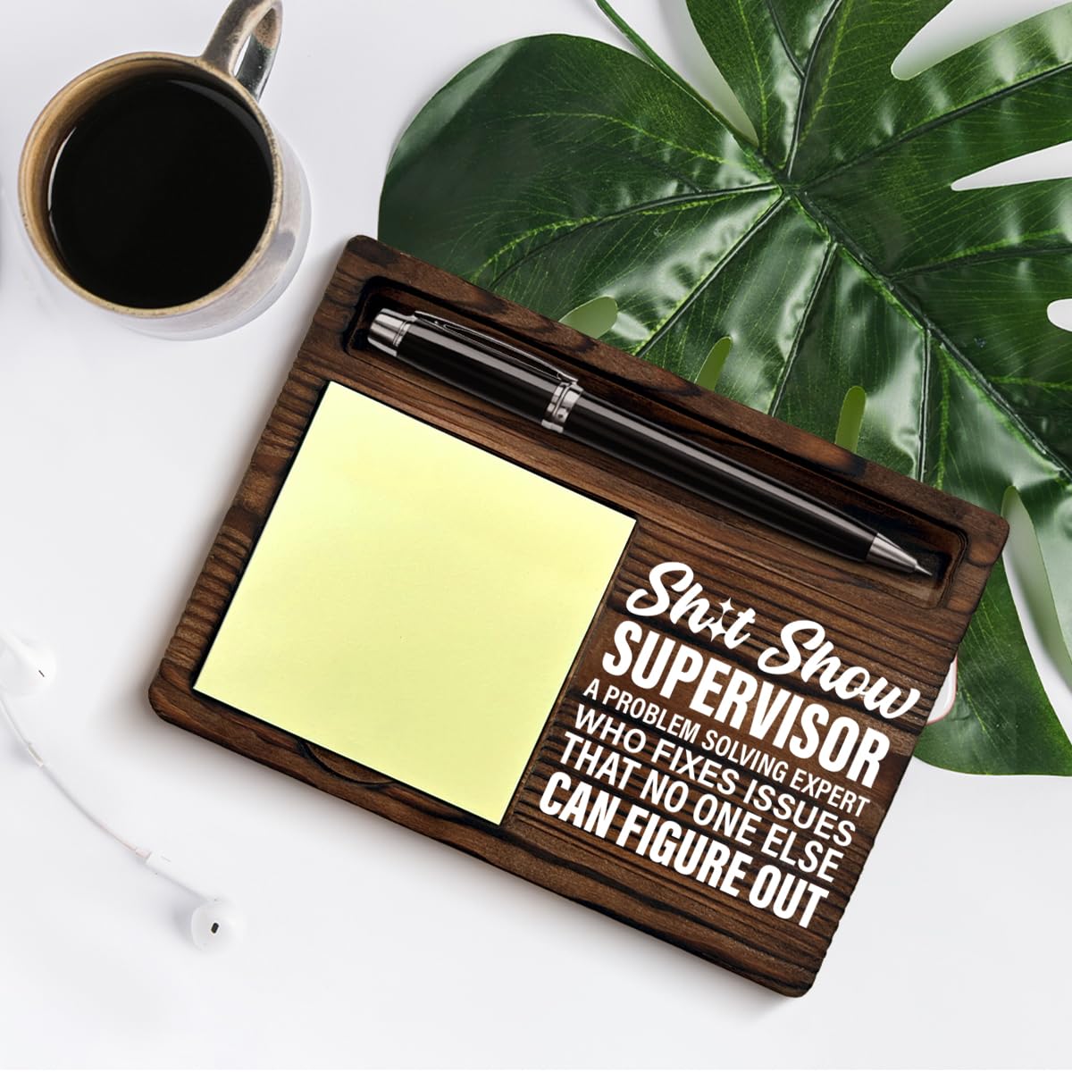 Funny Boss Gifts for Women Men, Best Thank You Gifts for Boss Leader Manager Supervisor Sticky Note Holder Office Decor — Amazon image 5