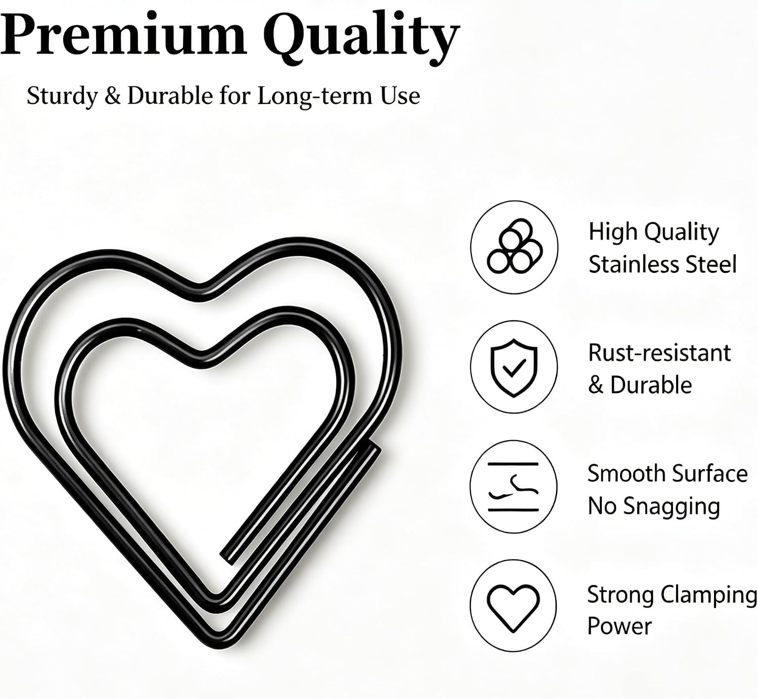 100Pcs Love Heart Shaped Paper Clips image 3