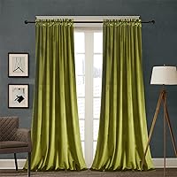 Vista 41 de Roslynwood Cortinas de terciopelo, decoración de hogar, verde azulado, para la sala, opacas y con aislamiento térmico, para comedor, fondo