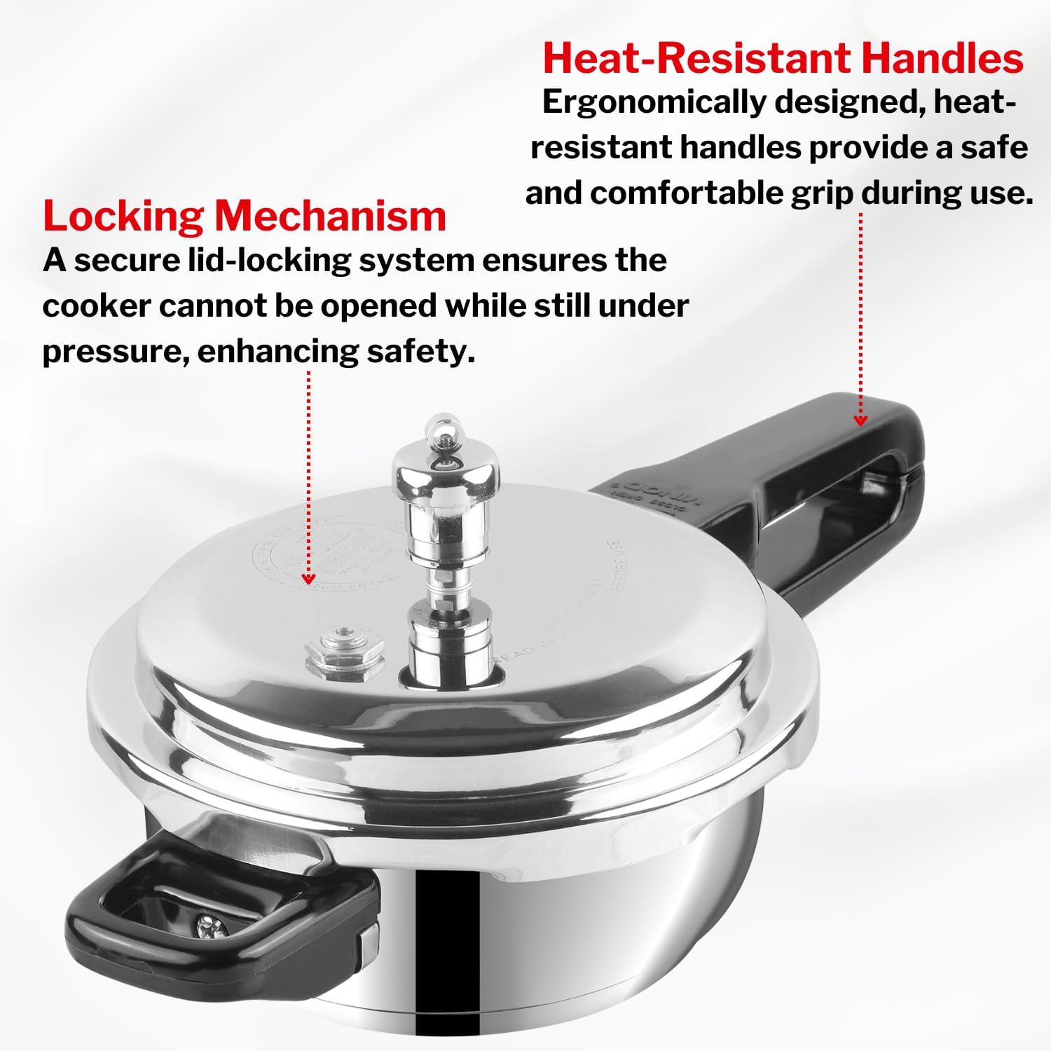 Vinod P-Sen Splendid Stainless Steel Sandwich Bottom Pressure Pan, Senior