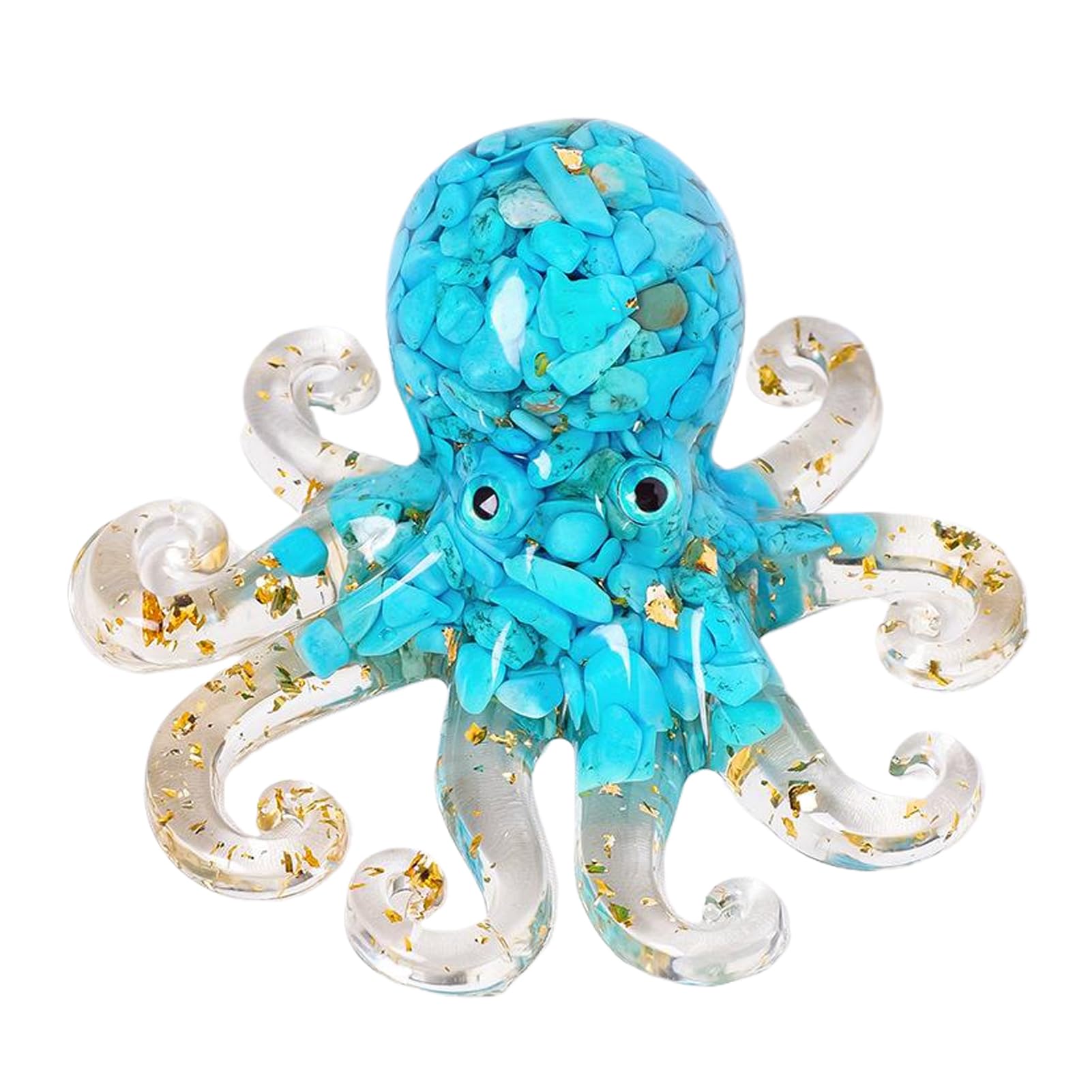 PIXZCSA Showcase Love For With Resin Crystal Statue In Restaurant Interior Resin Sea Animal Figurine Sturdy Crystal Octopu Statue Octopu Lifelike Shape, type+4