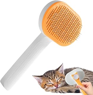 Escova de pelos para cães – Escova de cuidados para cães – Escova de pelos para cães e gatos com um botão de liberação, escova de remoção de pelos de animais de estimação, escova de limpeza de pelos de animais de estimação Pengzi