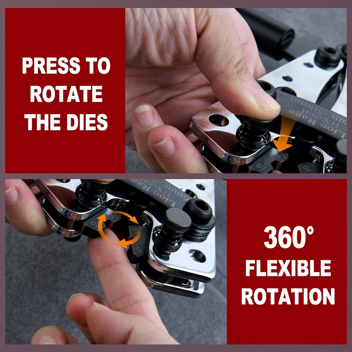 Battery Cable Crimper Tool Kit for AWG 8-1/0 Electrical Lug, Heavy Duty Longer Handle Battery Cable Lug Crimping Tool with Cable Cutters 60pcs Copper Wire Lugs and 100pcs Heat Shrink Tubing