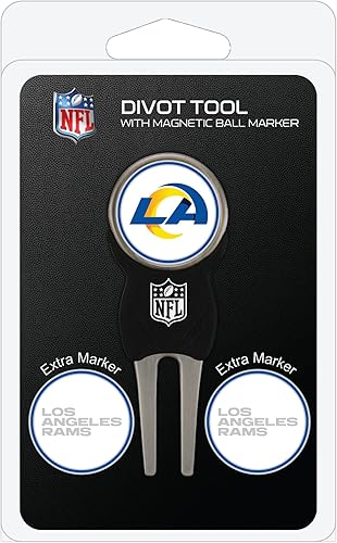 Team Golf NFL Divot Tool con 3 marcadores de pelota de golf, marcadores son magnéticos extraíbles de doble cara esmaltado