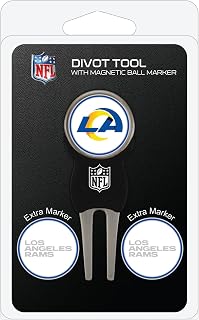 Team Golf NFL Divot Tool with 3 Golf Ball Markers Pack, Markers are Removable Magnetic Double-Sided Enamel