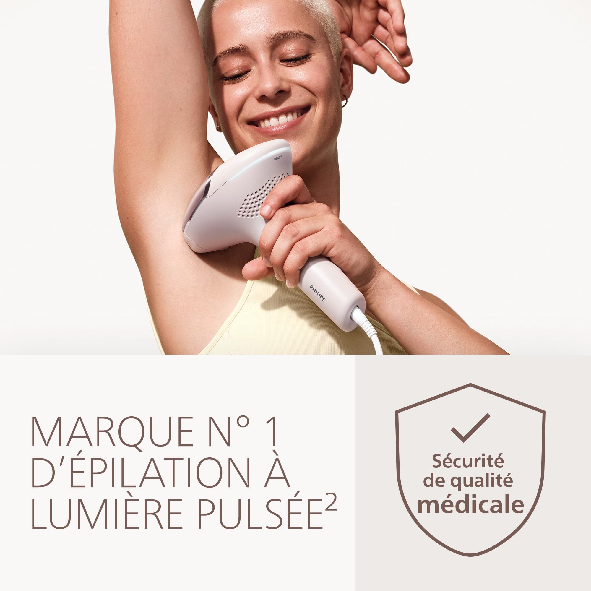 Philips Lumea 9000 Épilateur à lumière pulsée – alternative au laser en institut, utilisation facile, sécurité de qualité médicale, 4 accessoires corps, visage, maillot et aisselles, BRI981/00
