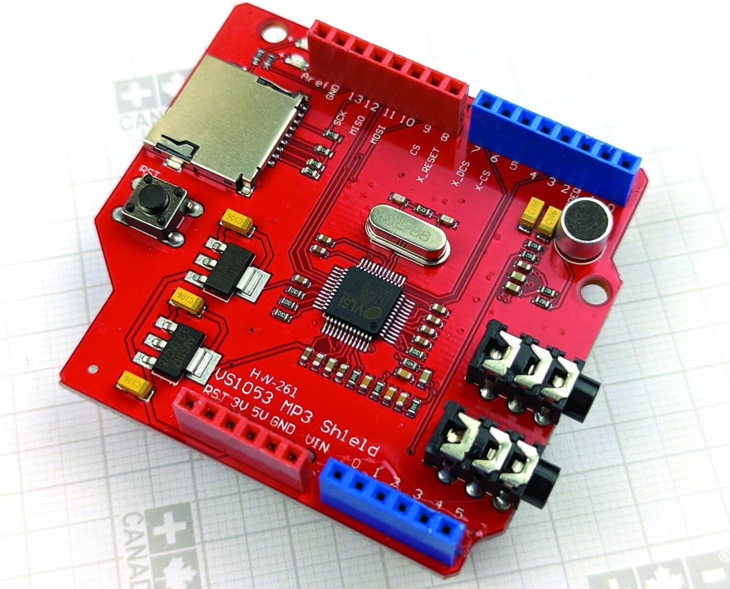 Amazon.com: CANADUINO® VS1053 Audio Codec MP3 Shield for Arduino UNO ...