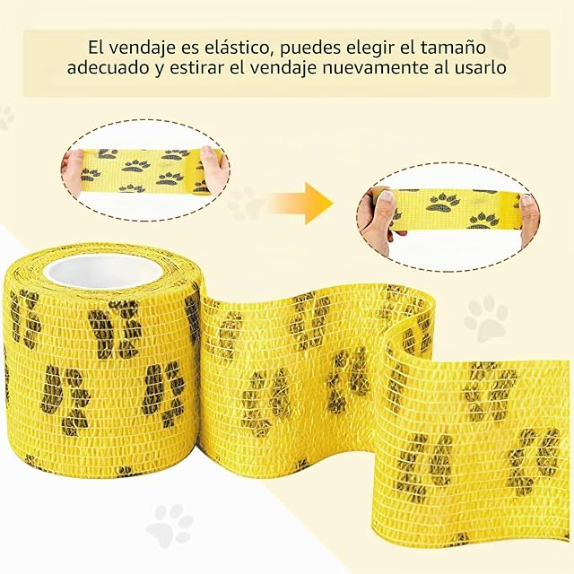 Foto 5 de 7 de Euablfo 12 Rollos Vendas Autoadhesivas, Vendaje Autoadhesivo, Color Venda Elastica Adhesiva