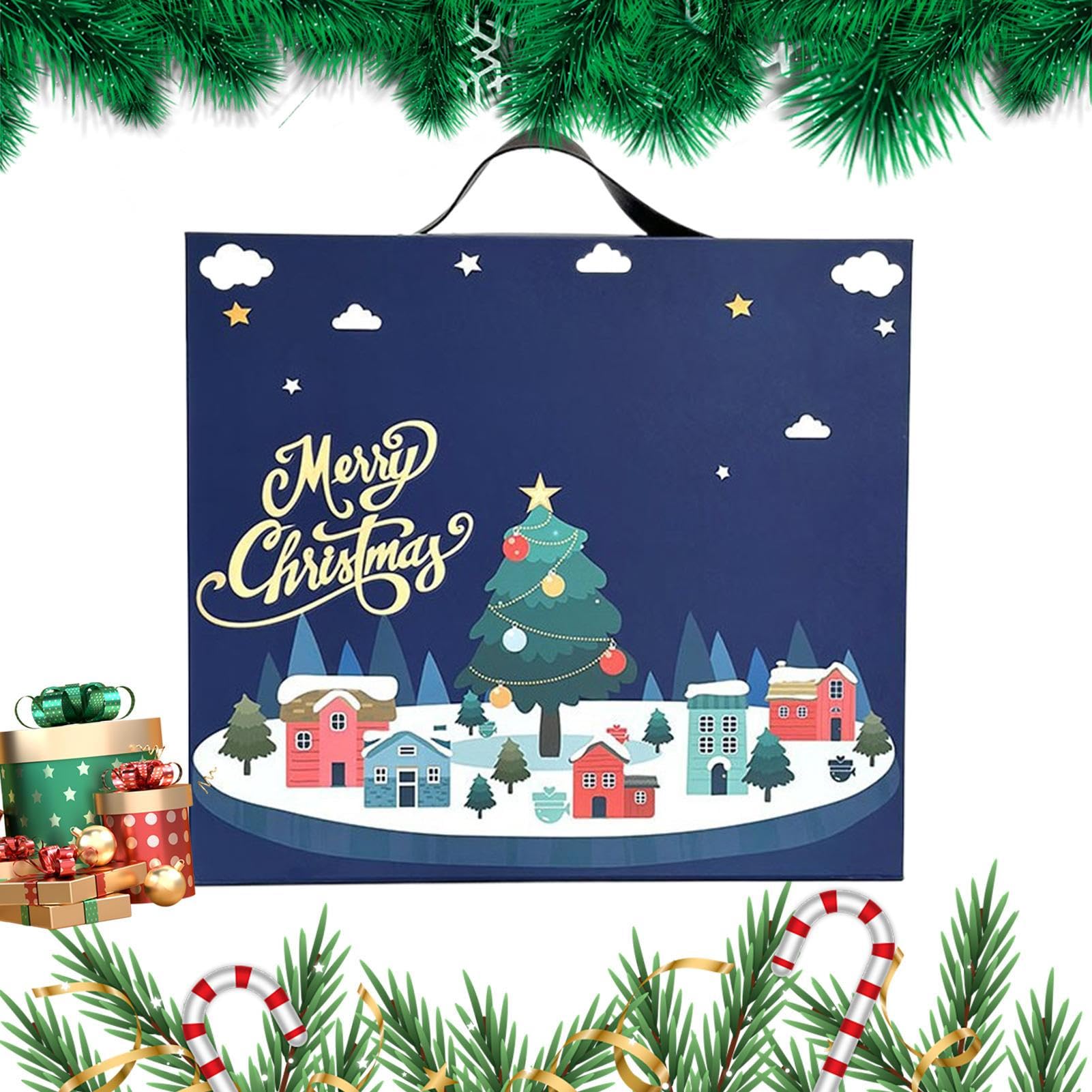 Weihnachts-Countdown-Kalender Nachfüllbarer leerer Adventskalender zum | Weihnachtskalender-Box für Kinder, Mädchen, Teenager, Erwachsene, Geburtstage, Feiertage und Halloween