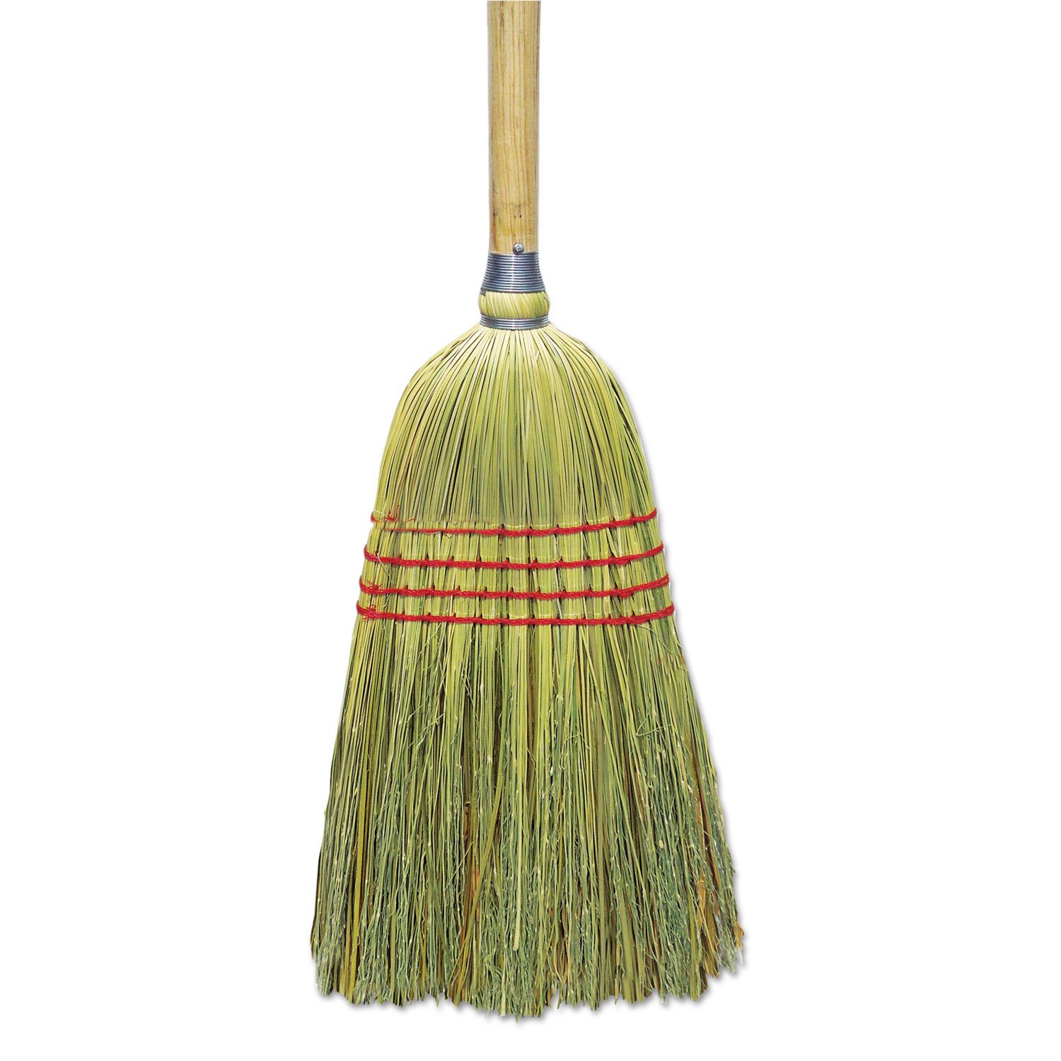 Boardwalk BR10012 Upright Corn/Fiber Broom 56-Inch Lacquered Wood Handle Natural 6/Carton
