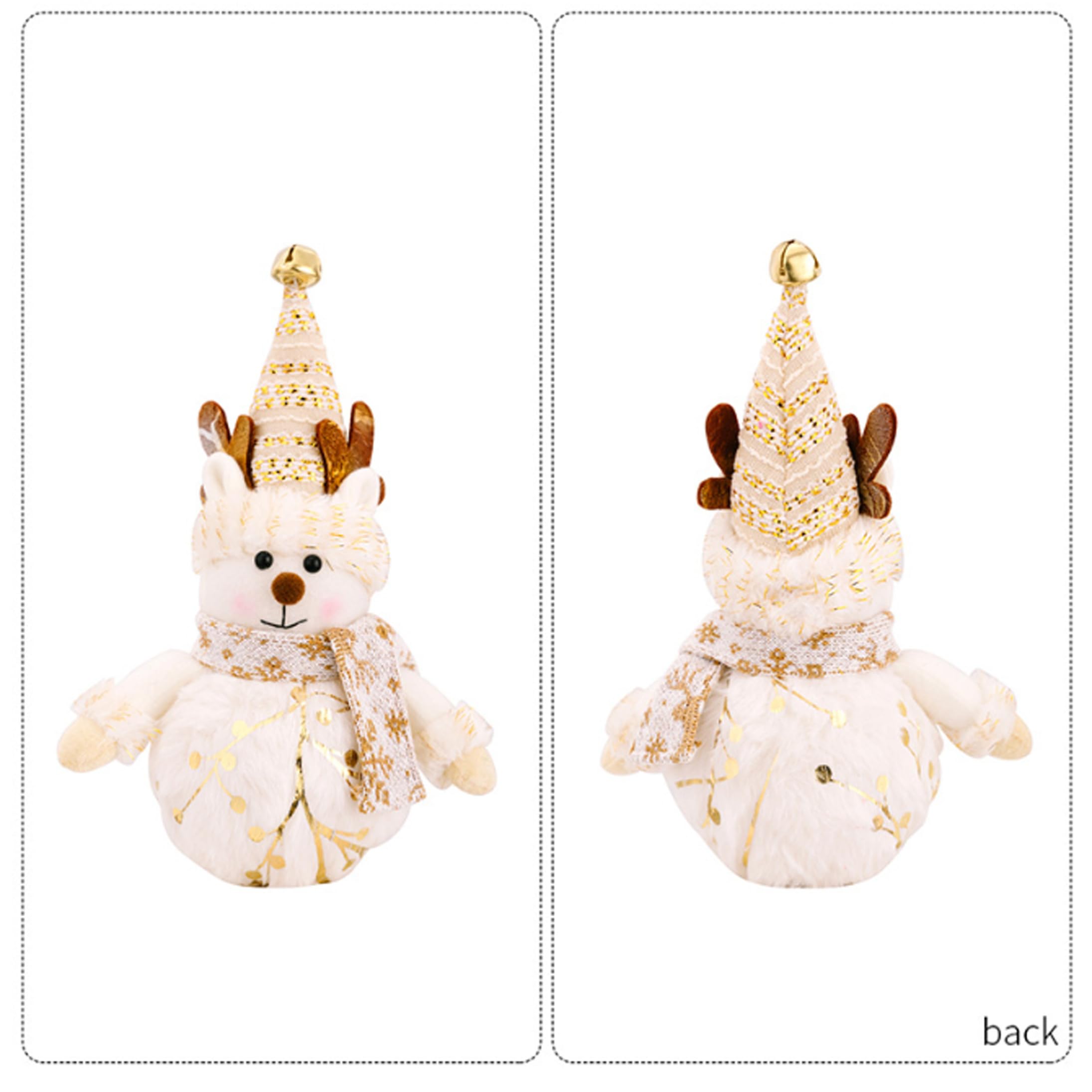3 figurine natalizie illuminate con Babbo Natale, pupazzo di neve e renne