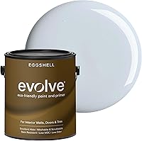 Vista 49 de EVOLVE Pintura e imprimación para interiores, cáscara de huevo (blanco alabastro), 1 galón, cobertura de una capa, excelente oculto, bajo contenido