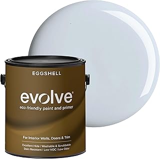 EVOLVE Interior Paint & Primer, Eggshell (Pale Blue), 1 Gallon – One-Coa...