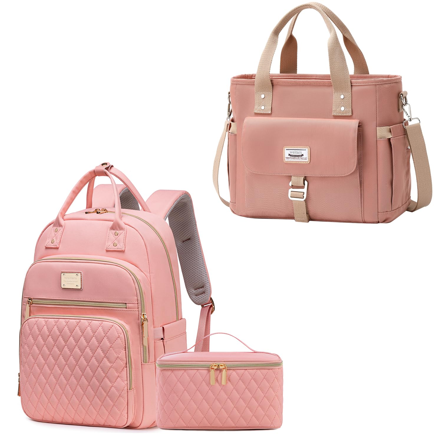 Weitars Lunch Bag And Lunchbox Backpack 2 PCS