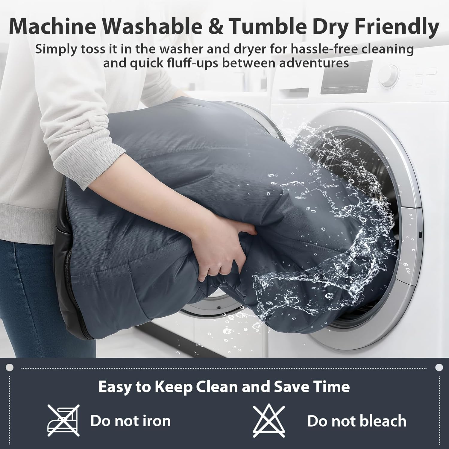 GEERTOP Portable Mummy Sleeping Bag with Graphene Lining for Adults Cold Weather 27°F to 40°F, Lightweight & Water-Resistant, Warm Compact for Camping Backpacking Hiking