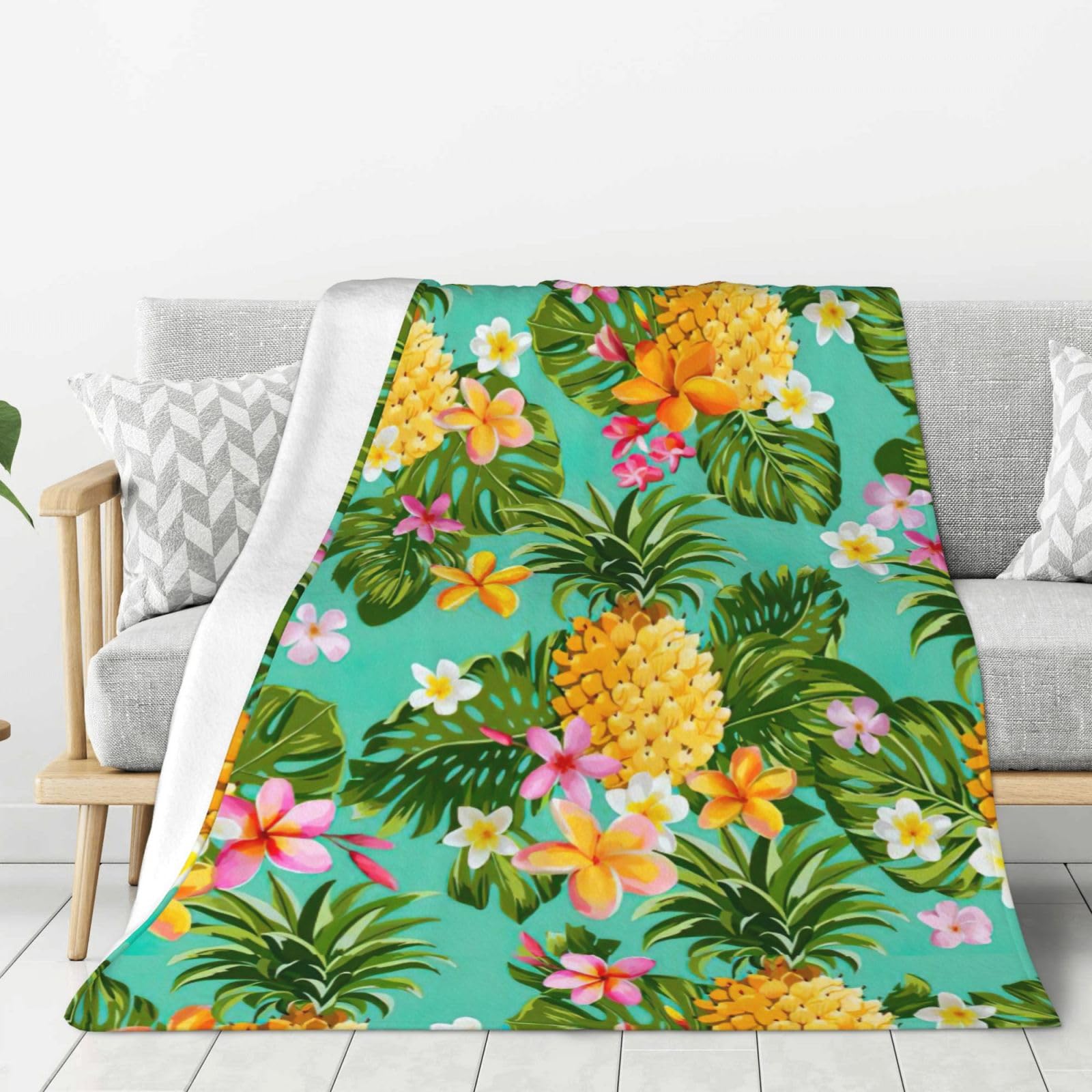 Couverture douce épaisse ananas contre le froid du lit et canapé