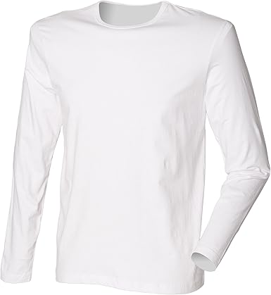White stretchy long sleeve top Clearance