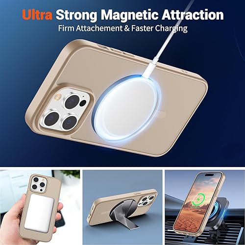 Miniatura 248 de SUPFINE Funda magnética para iPhone 11 (compatible con MagSafe) (protección contra caídas de grado militar), translúcida mate a prueba de golpes