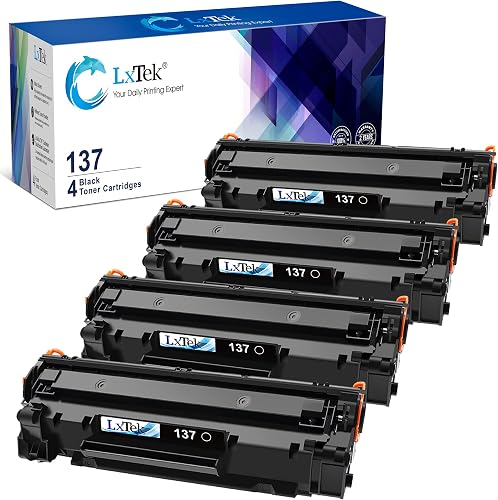 LxTek Compatible Toner Cartridge Replacement for Canon 137 Toner Cartridge CRG137 CRG 137 to use with ImageClass D570 MF236n MF232w MF216n MF244dw MF242dw MF232w,4 Black