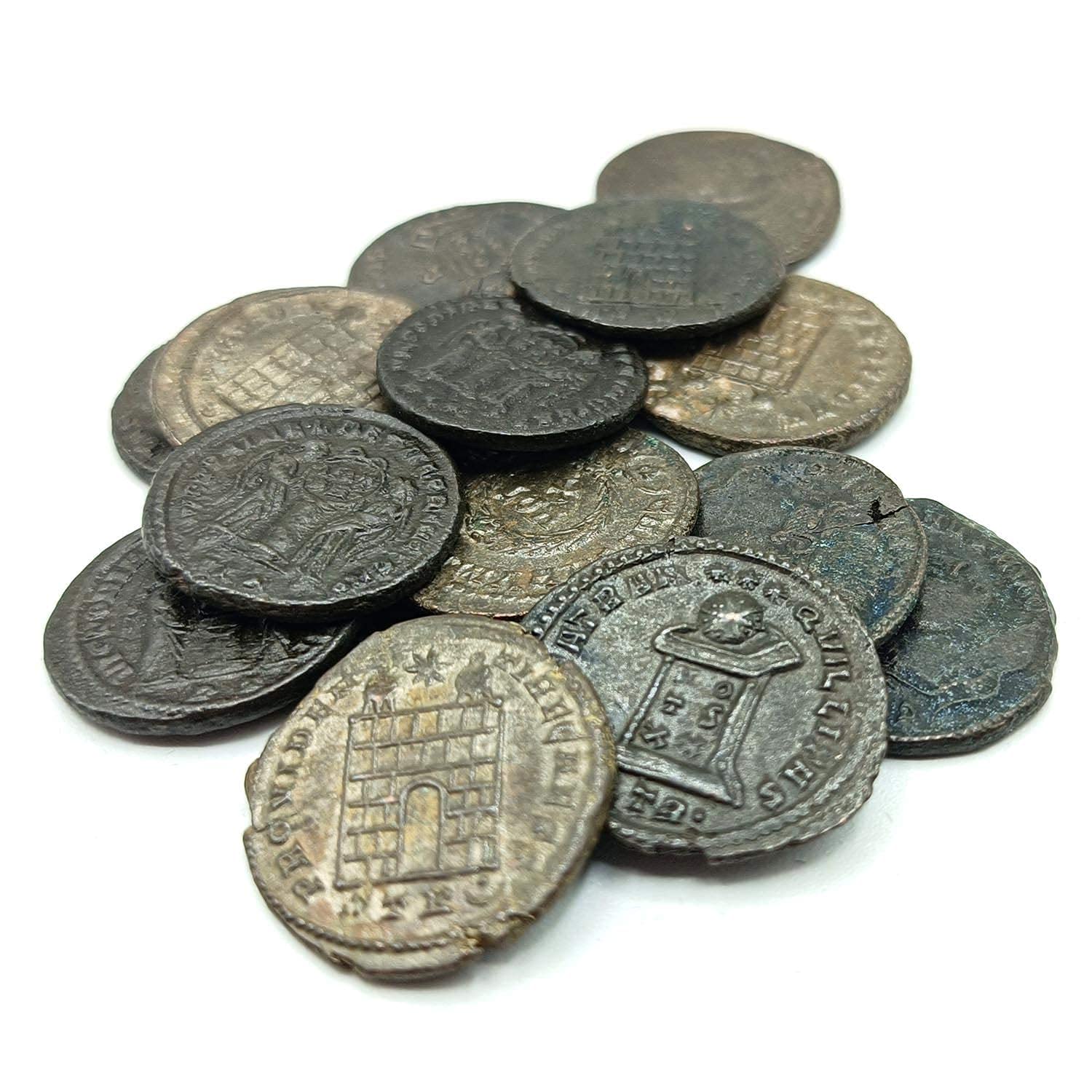 IMPACTO COLECCIONABLES | Autentica Moneta Antica dell’Impero Romano | Moneta Originale di Costantino I il Grande, il Primo Imperatore Cristiano | Include Certificato di Autenticità