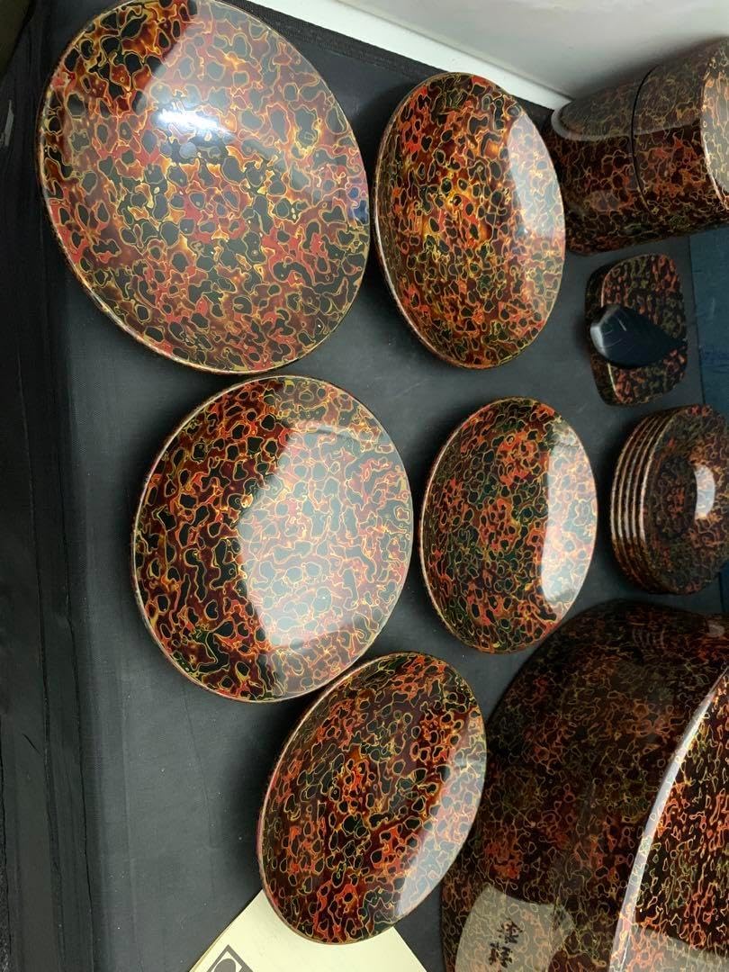 津軽塗 天然木伝統工芸品 茶道具セット 茶びつ 茶托 茶筒 茶匙 急須台