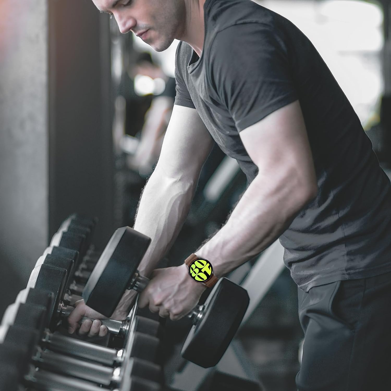 Amizee No Gap Band Compatible with Samsung Galaxy Watch 7 6 5 4 FE Band 40mm 44mm/Watch 6 Classic 43mm 47mm/Watch 5 Pro 45mm/Watch 4 Classic, 20mm Magnetic Silicone Strap for Women Men, D/L-Brown - Image 7