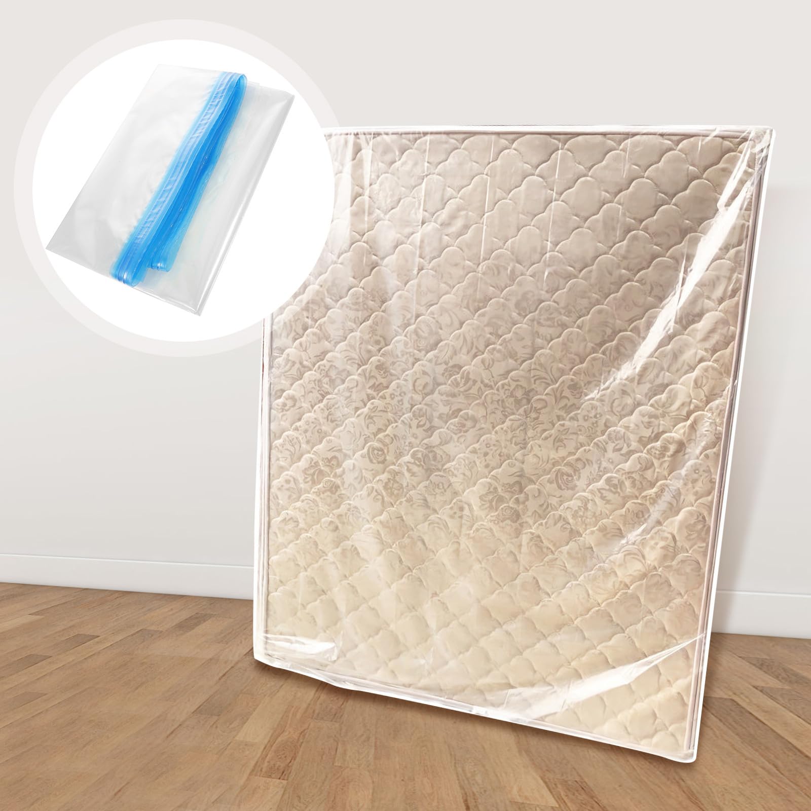 DECHOUS Sacco Sottovuoto per Materassi 230x120 Cm, Sacchetto Salvaspazio per Trapunte e Vestiti, Borsa Riutilizzabile per Conservazione e Organizzazione in Casa e Camera da Letto